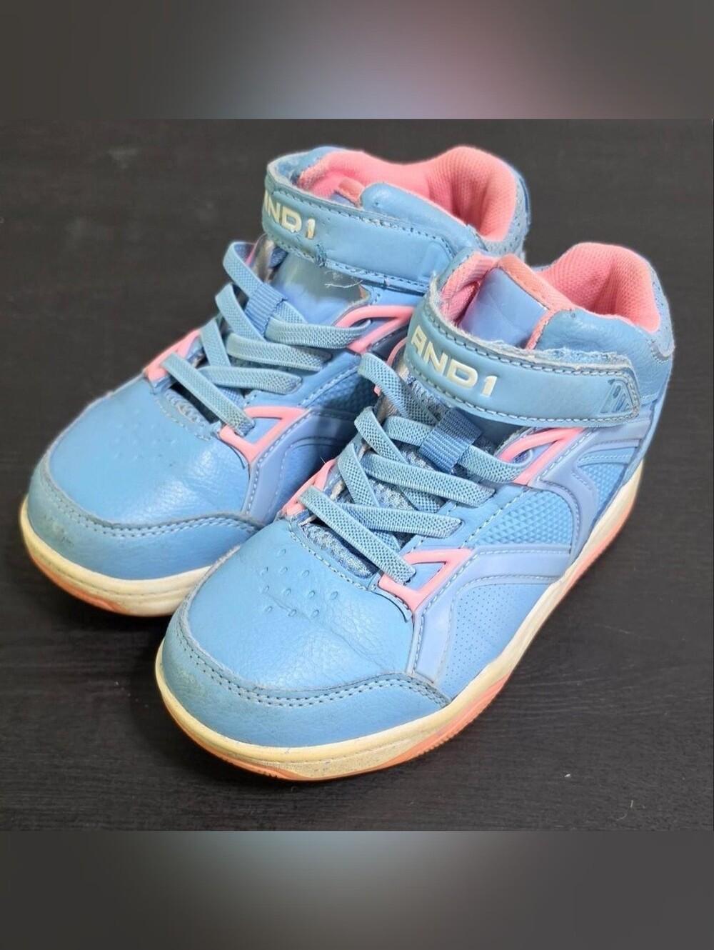 AND1 Kids' Blue & Pink High-Top Sneakers